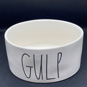 Rae Dunn "gulp" dog bowl